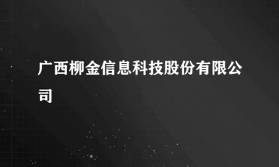 廣西柳金信息科技股份